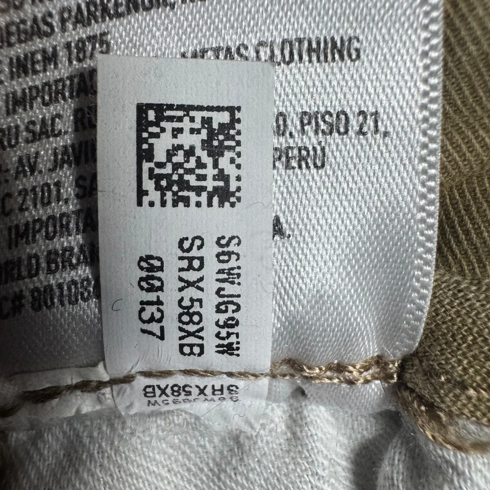 American Eagle Cargo Pants Mens 34x30 Olive Green Flex Straight Utility Gorpcore